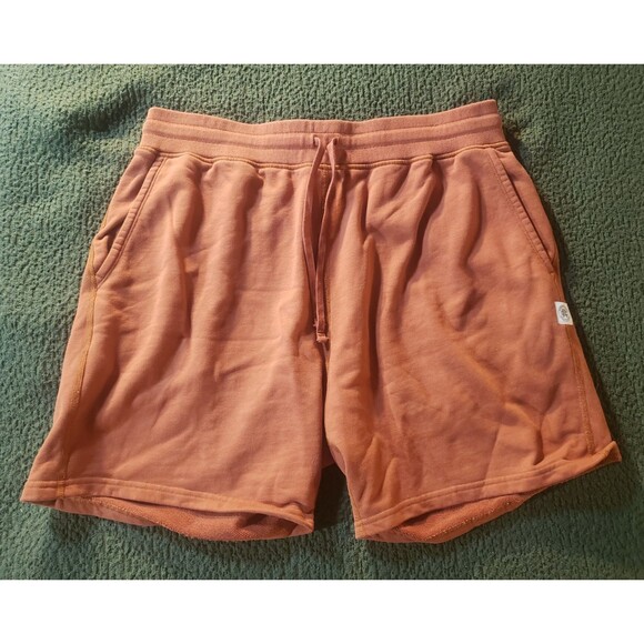 Reigning Champ Shorts Mens XL Orange Elastic Waist Athletic Fleece Regular Fit - Picture 1 of 10
